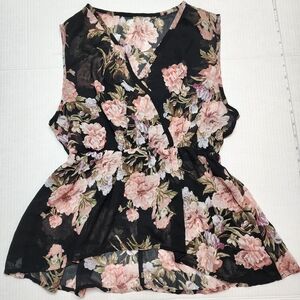 Floral Sleeveless Women's Top